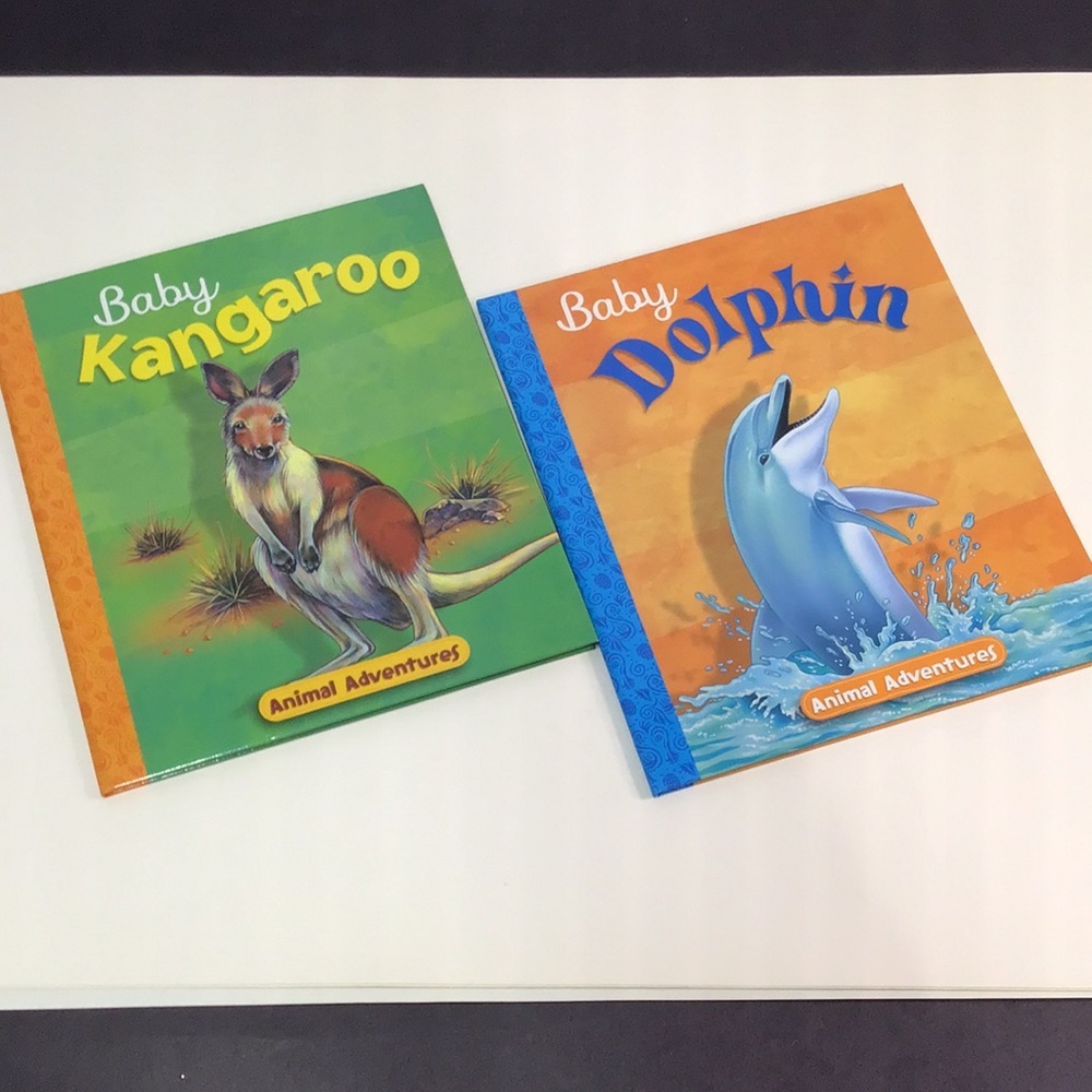 Animal Adventures Baby Books Set of 2 Kangaroo and Dolphin by Sequoia books